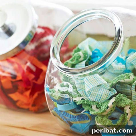 85 Genius Home Organization and Storage Hacks for Every Space 65 Vintage candy jars filled with various craft supplies