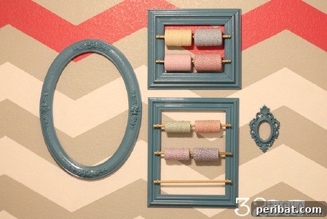 85 Genius Home Organization and Storage Hacks for Every Space 70 Twine spools hung on dowels within a repurposed picture frame