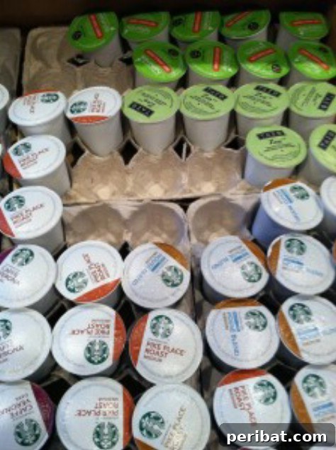 85 Genius Home Organization and Storage Hacks for Every Space 10 K-Cups stored neatly in an egg carton