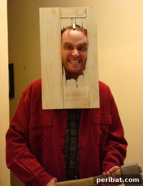 31 Howlingly Good DIY Adult Halloween Costumes to Snag the Grand Prize 29 Here’s Johnny!