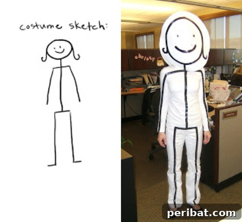 31 Howlingly Good DIY Adult Halloween Costumes to Snag the Grand Prize 5 Stick (Wo)Man