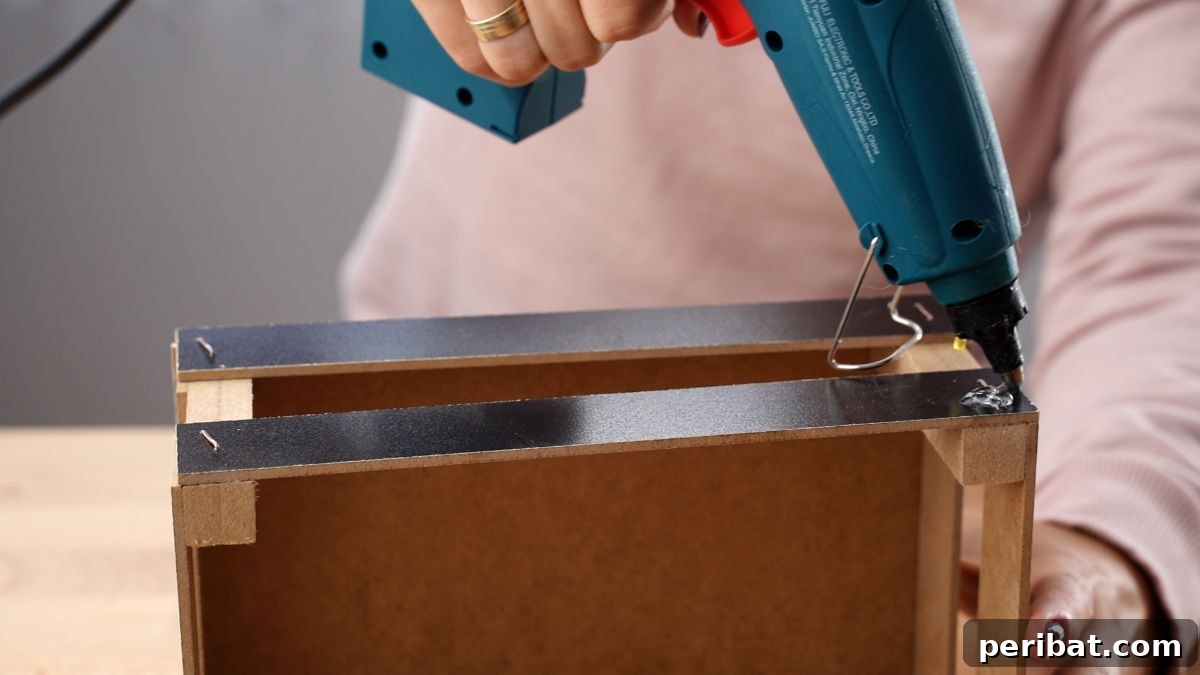 Create Custom Address Signs with Your Cricut 16 adding glue to back of basket