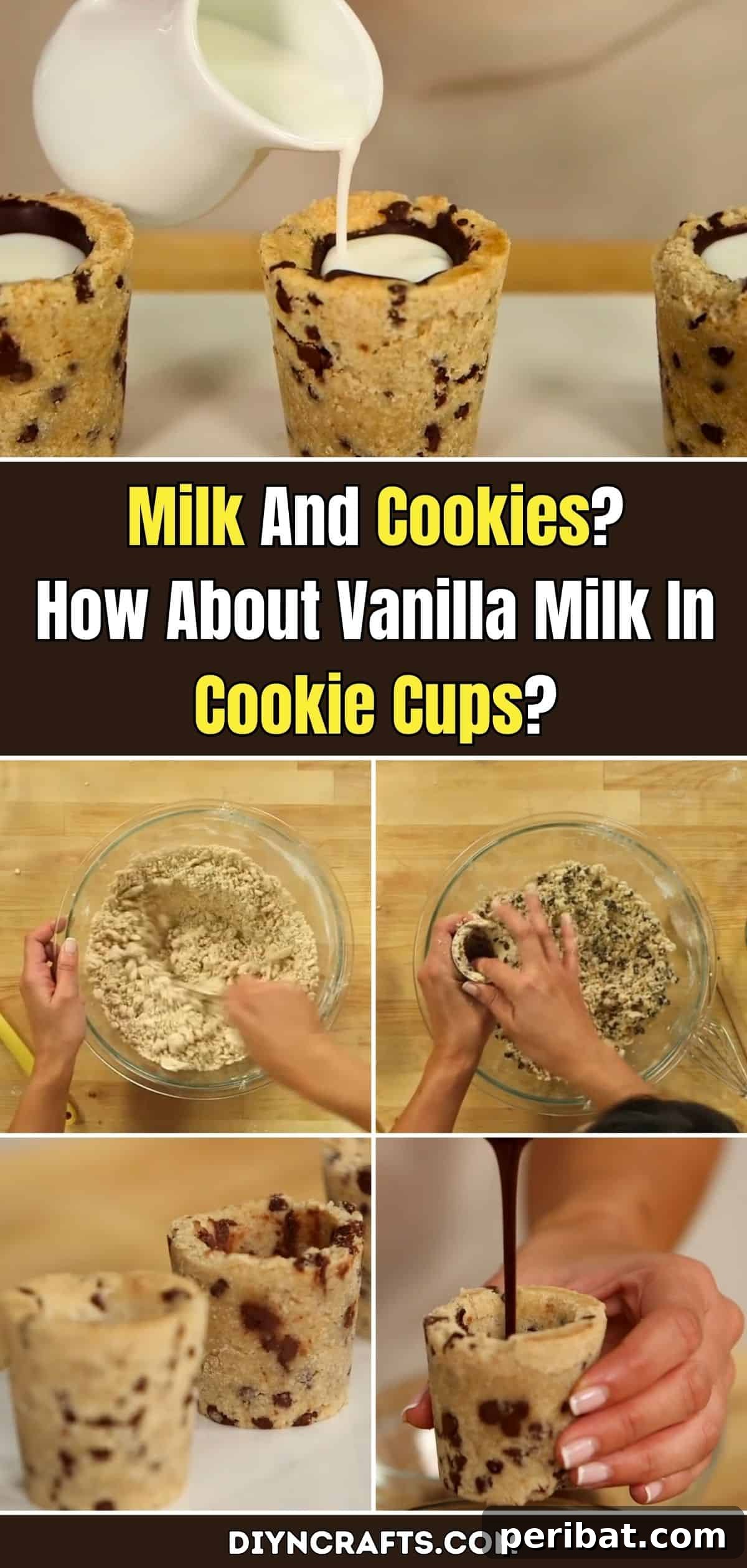 Milk And Cookies? How About Vanilla Milk In Cookie Cups?