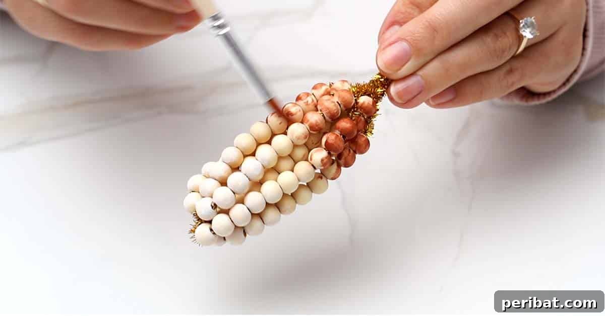 Sparkling Beaded Corn for Autumn Decor 20 how to paint a diy bead corn on the cob