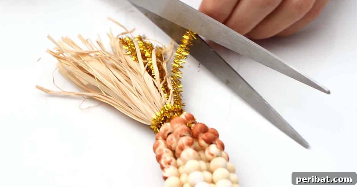 Sparkling Beaded Corn for Autumn Decor 9 how to decorate a diy bead corn on the cob