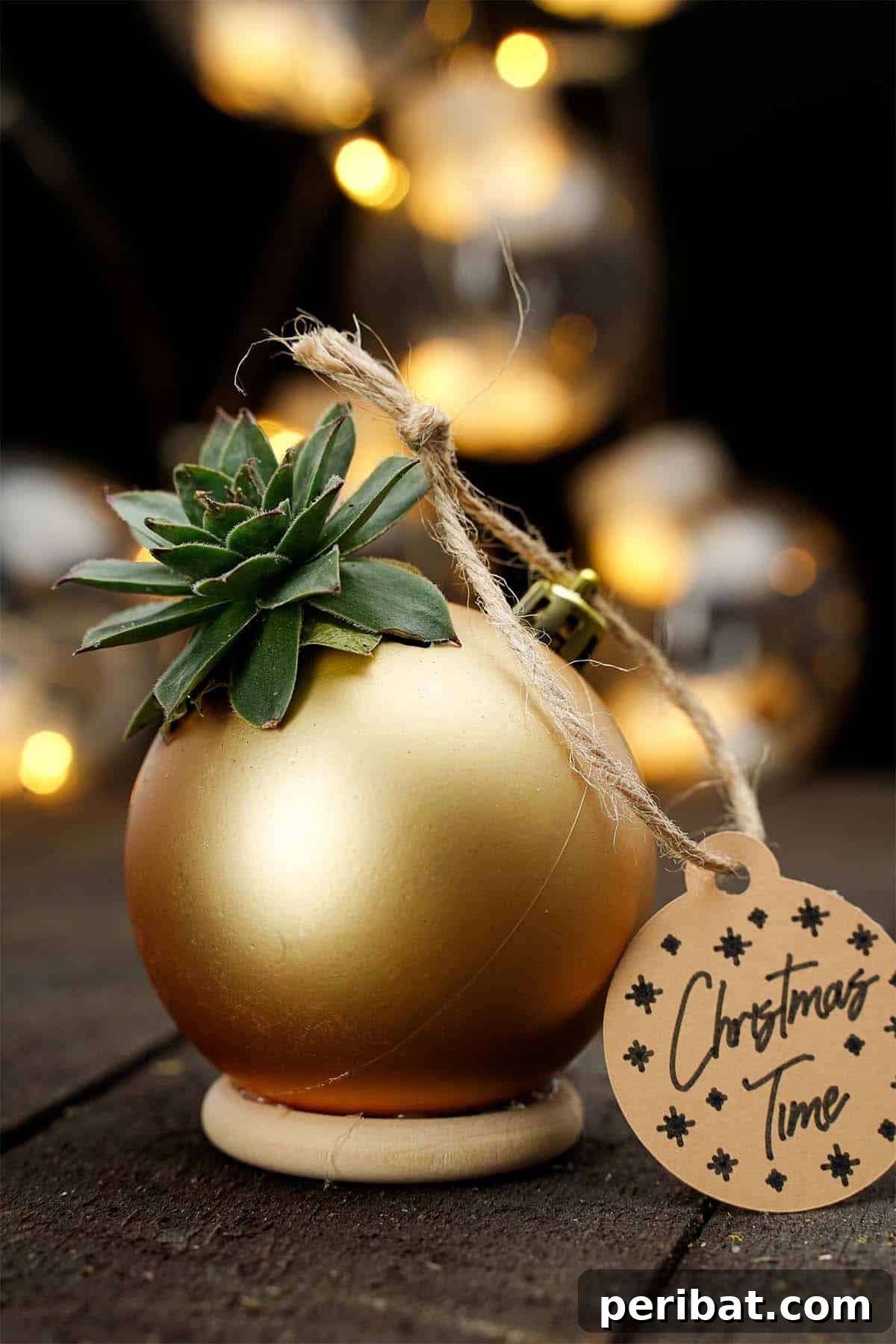 Crafting Festive Succulent Baubles 3 An inspiring image of a succulent Christmas gift idea, perfect for gardeners and plant enthusiasts during the holiday season.