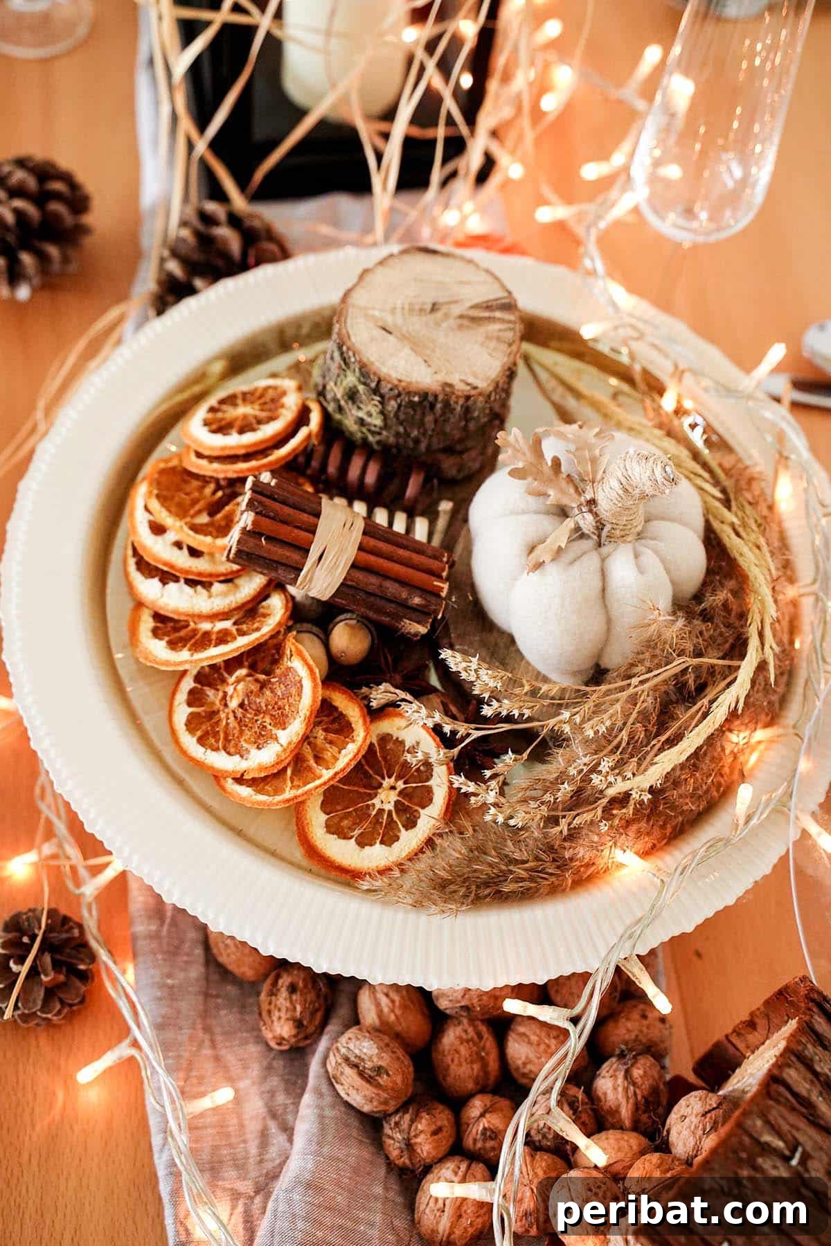 Rustic Autumn Bell Jar Display 2 Easy DIY Fall Farmhouse Cloche Centerpiece with pumpkins and natural elements