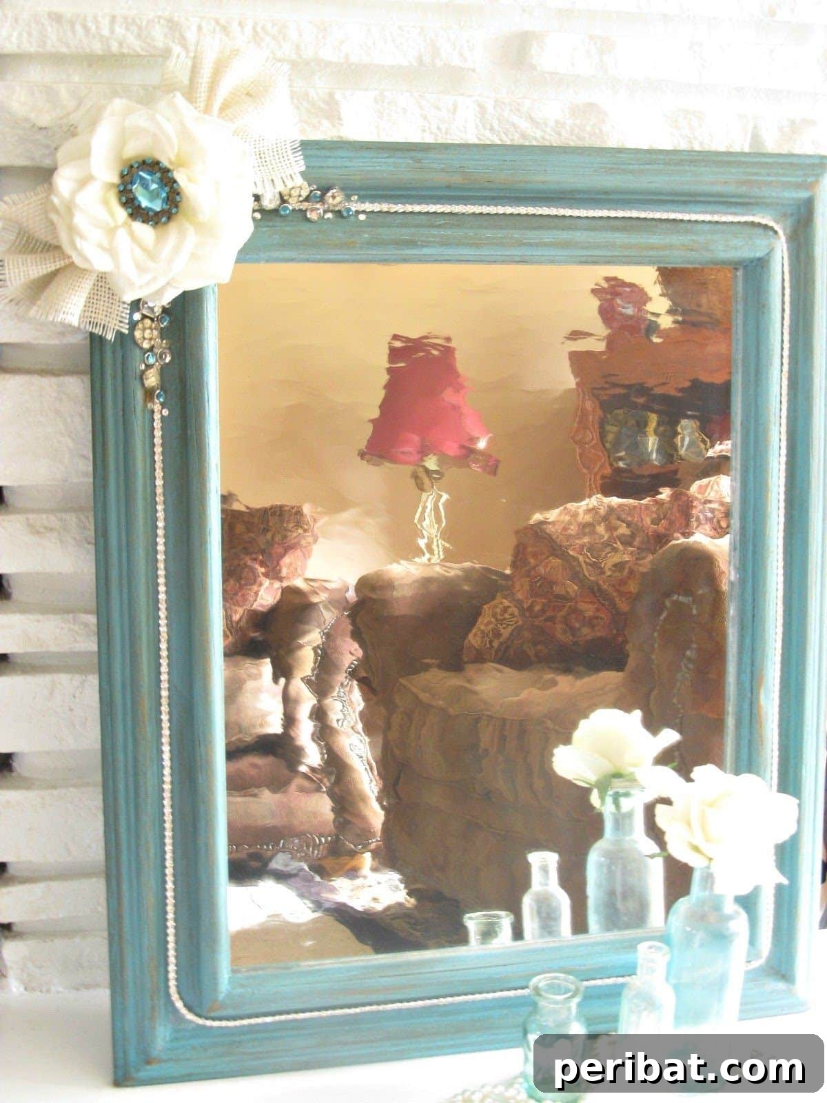 120 Inspiring DIY Boho Decor Ideas and Projects 110 One-of-a-kind 'Shabby Glam' Beach/Boho/Cottage Mirror, adding elegant nostalgia and artistic charm to decor.