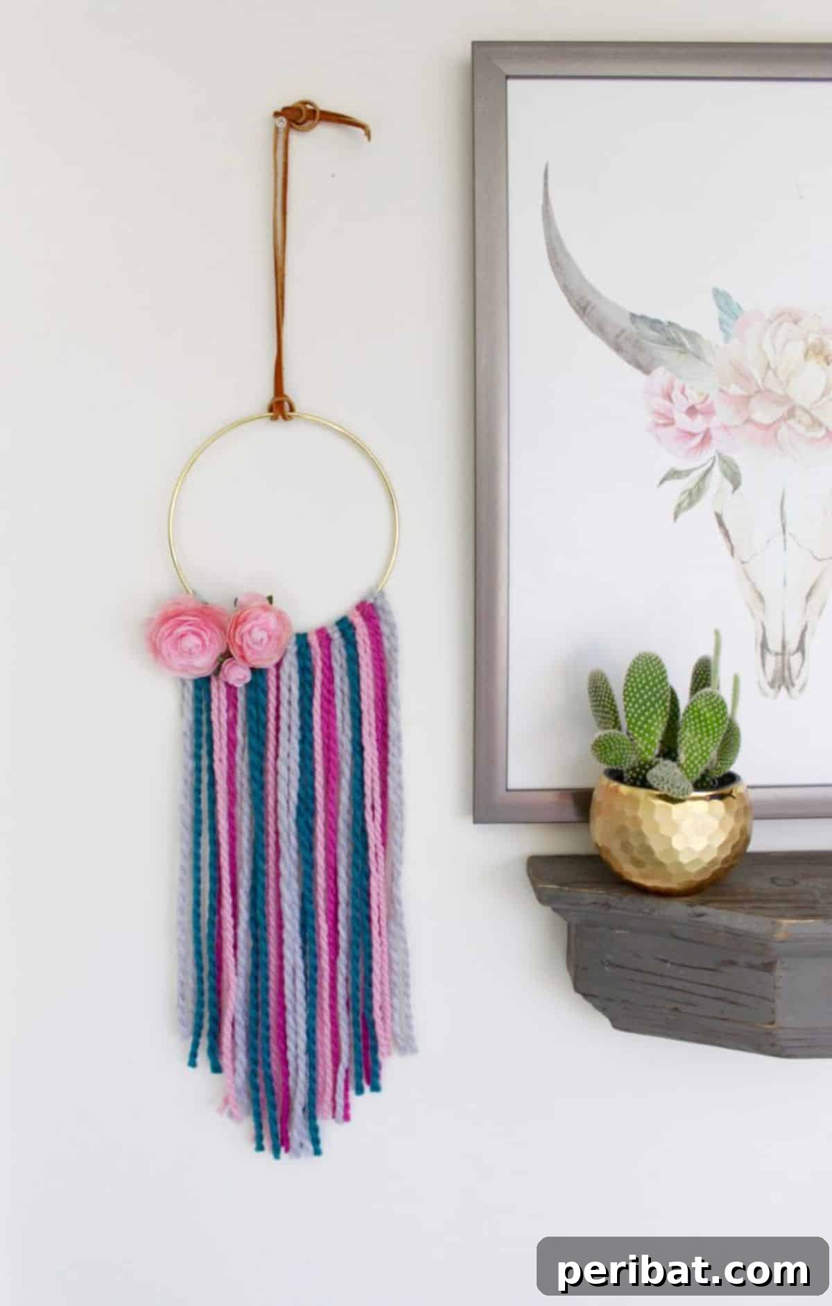120 Inspiring DIY Boho Decor Ideas and Projects 15 Beginner-friendly DIY boho wall hanging loop, ideal for nurseries or playrooms, offering chic atmosphere.