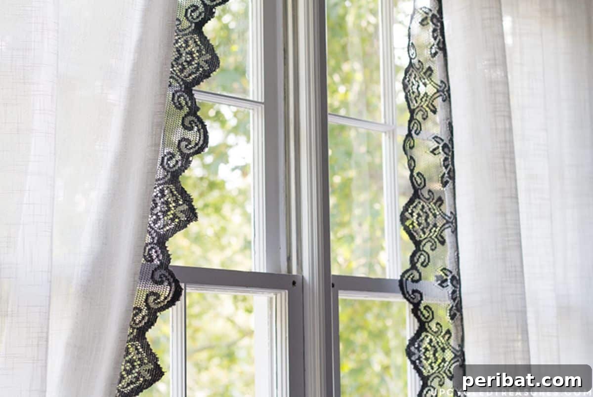 120 Inspiring DIY Boho Decor Ideas and Projects 54 Affordable DIY lace curtains created from table runners, offering an Anthropologie-inspired elegant look.