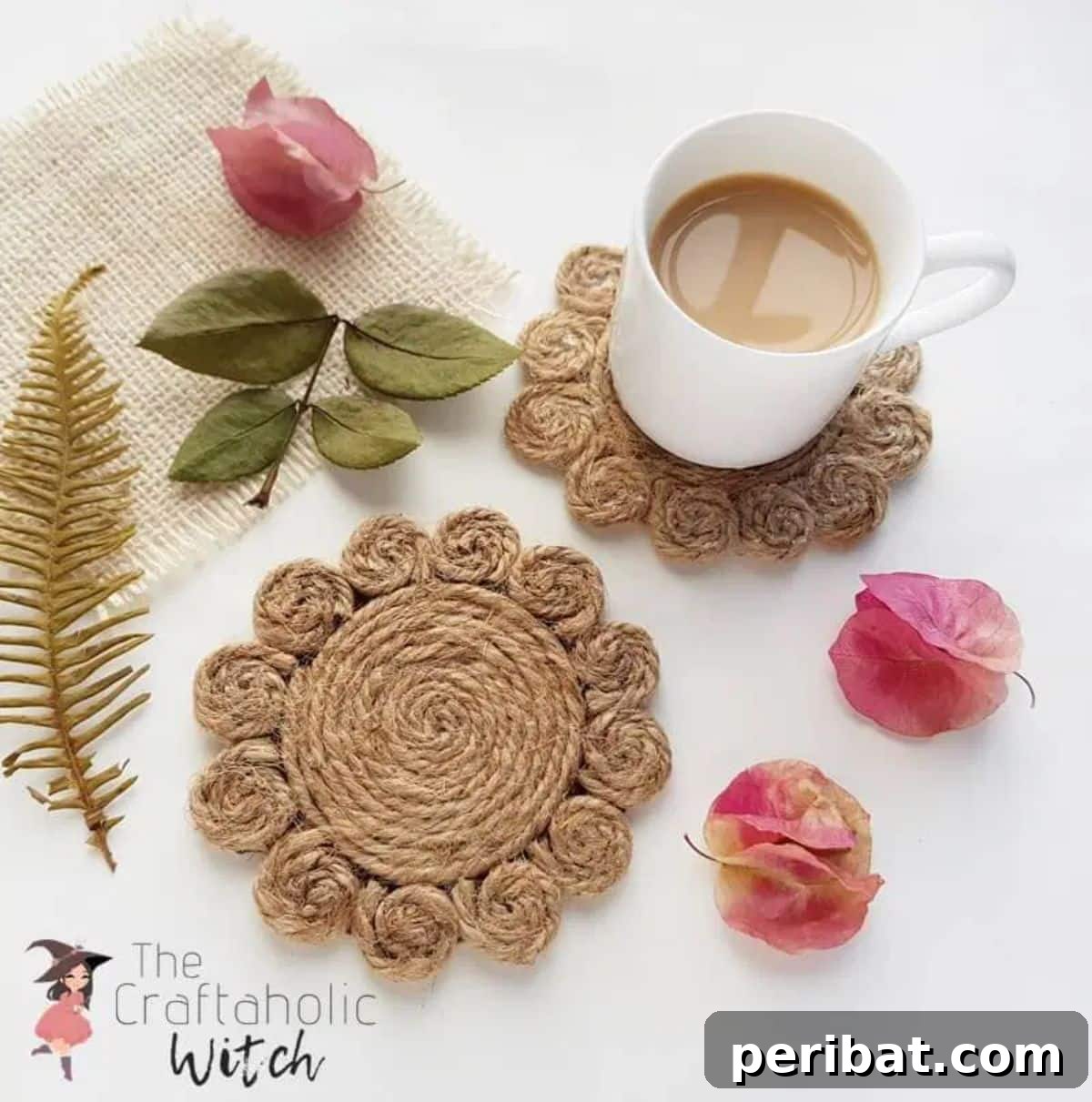 120 Inspiring DIY Boho Decor Ideas and Projects 70 Rustic yet functional DIY stylish twine coasters, crafted from rope to protect surfaces and enhance boho aesthetic.
