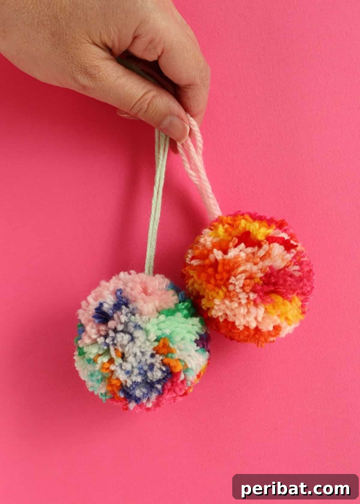 120 Inspiring DIY Boho Decor Ideas and Projects 89 Unique scrap yarn pom-poms, a smart way to repurpose leftovers and add vibrant, playful decor or gift accents.