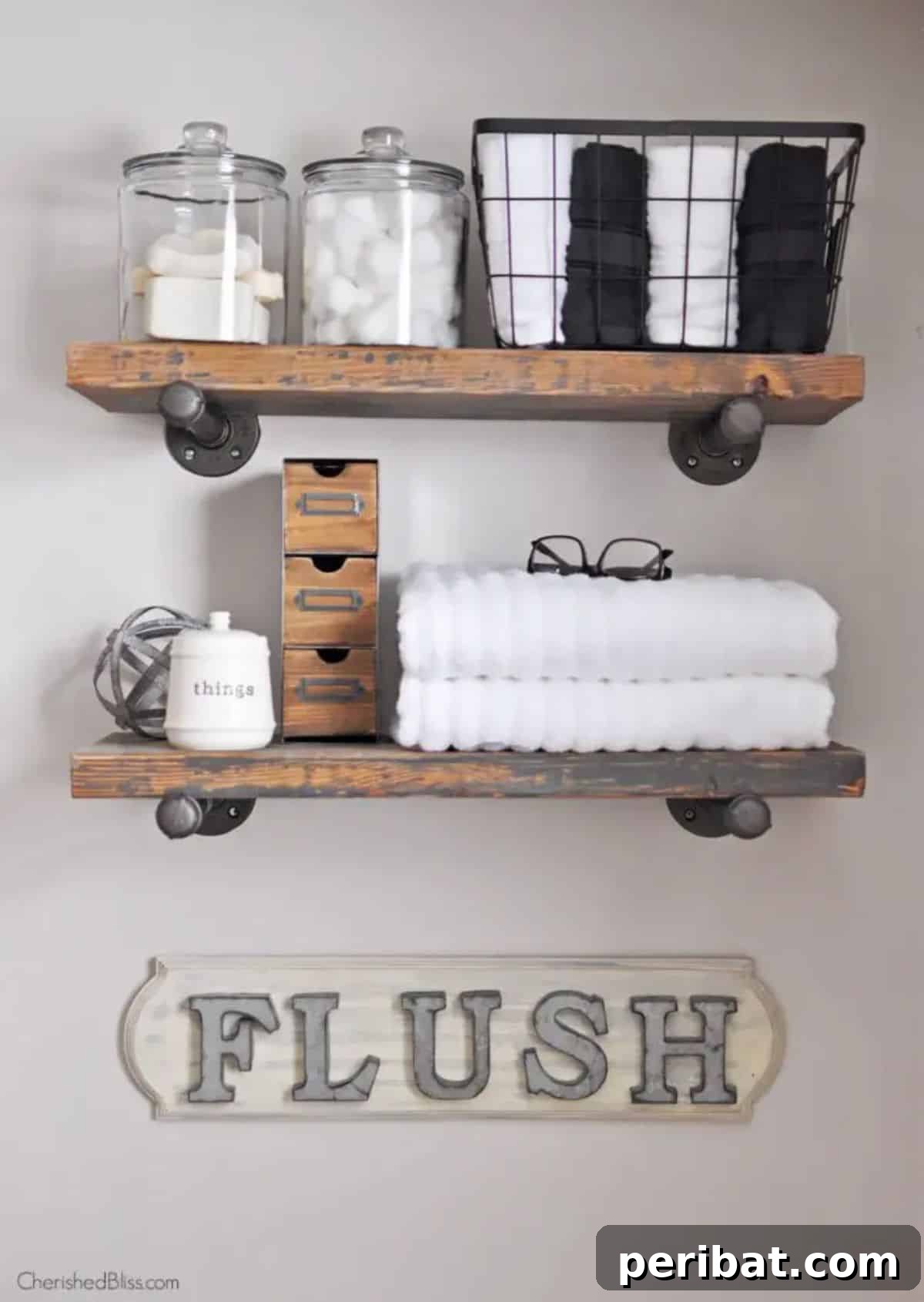 Practical DIY Industrial Farmhouse Bathroom Sign for Etiquette