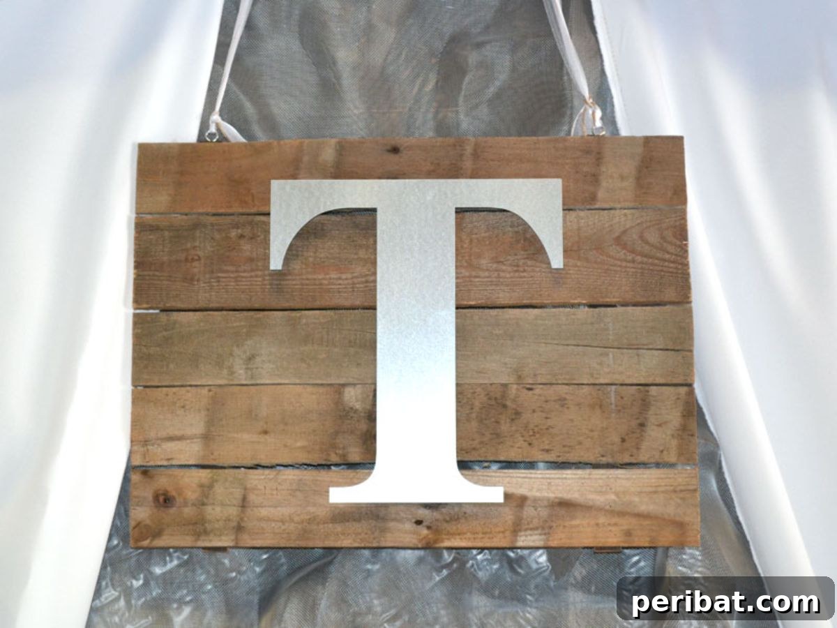 Personalized DIY Rustic Wall Plaque with Galvanized Metal Letters