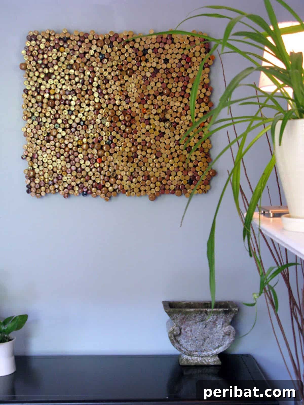 Unique Cork Wall Art from Repurposed Wine Corks