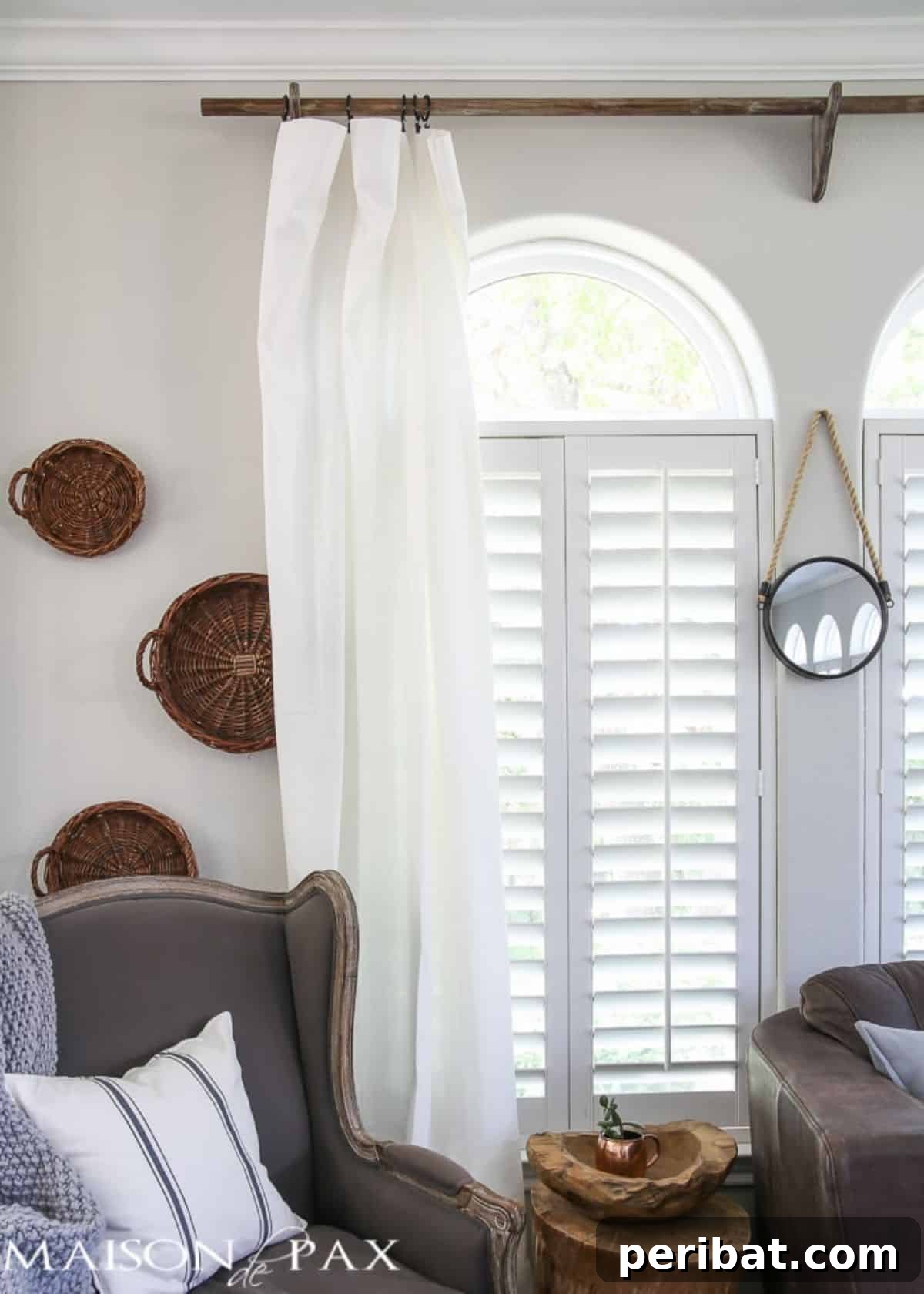 Luxurious DIY Curtain Rods Inspired by Restoration Hardware