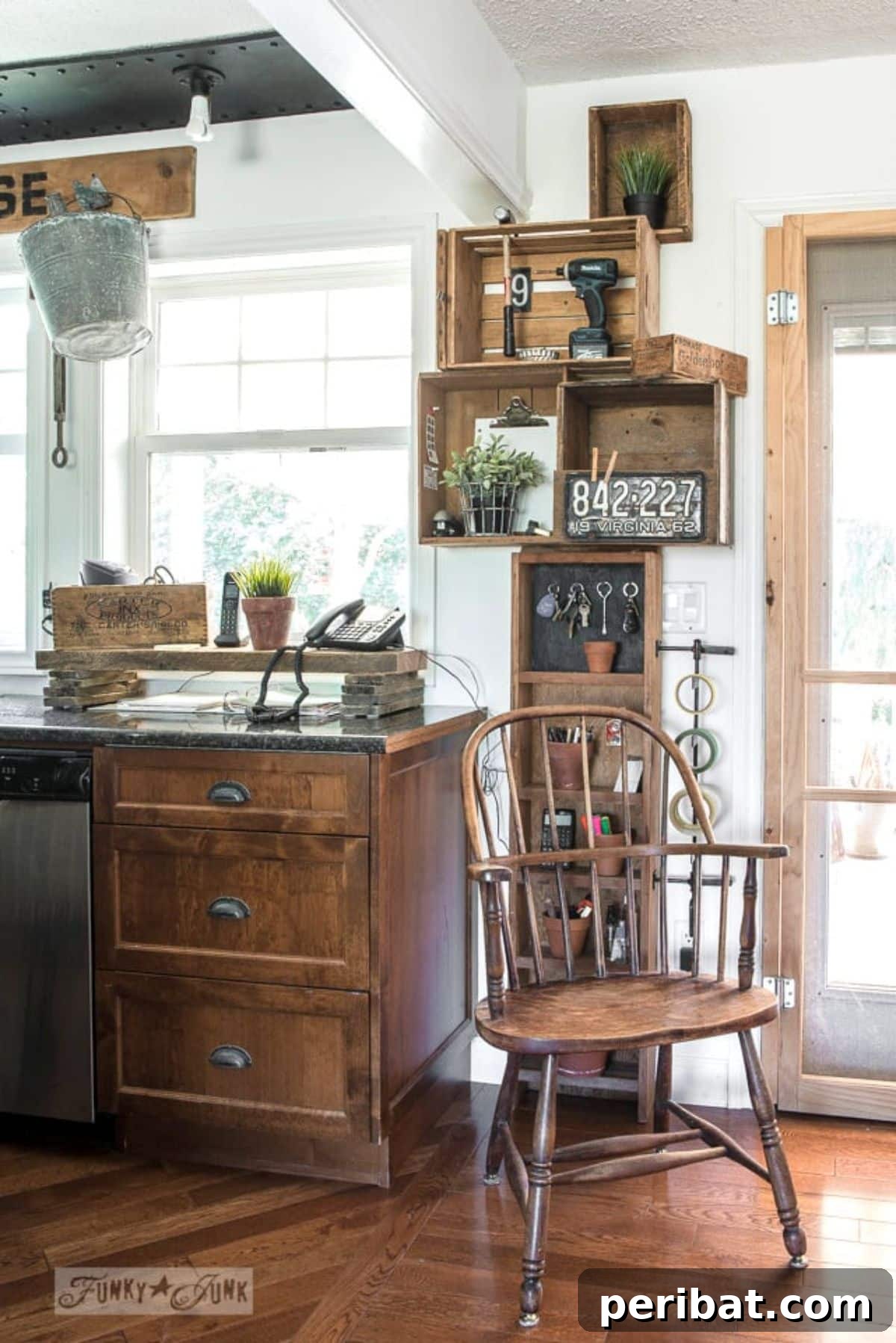 Revamped Kitchen Crate Shelves for Stylish and Organized Storage