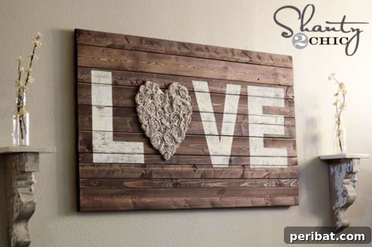 Inspiring DIY Wall Art "Love" for Room Revitalization