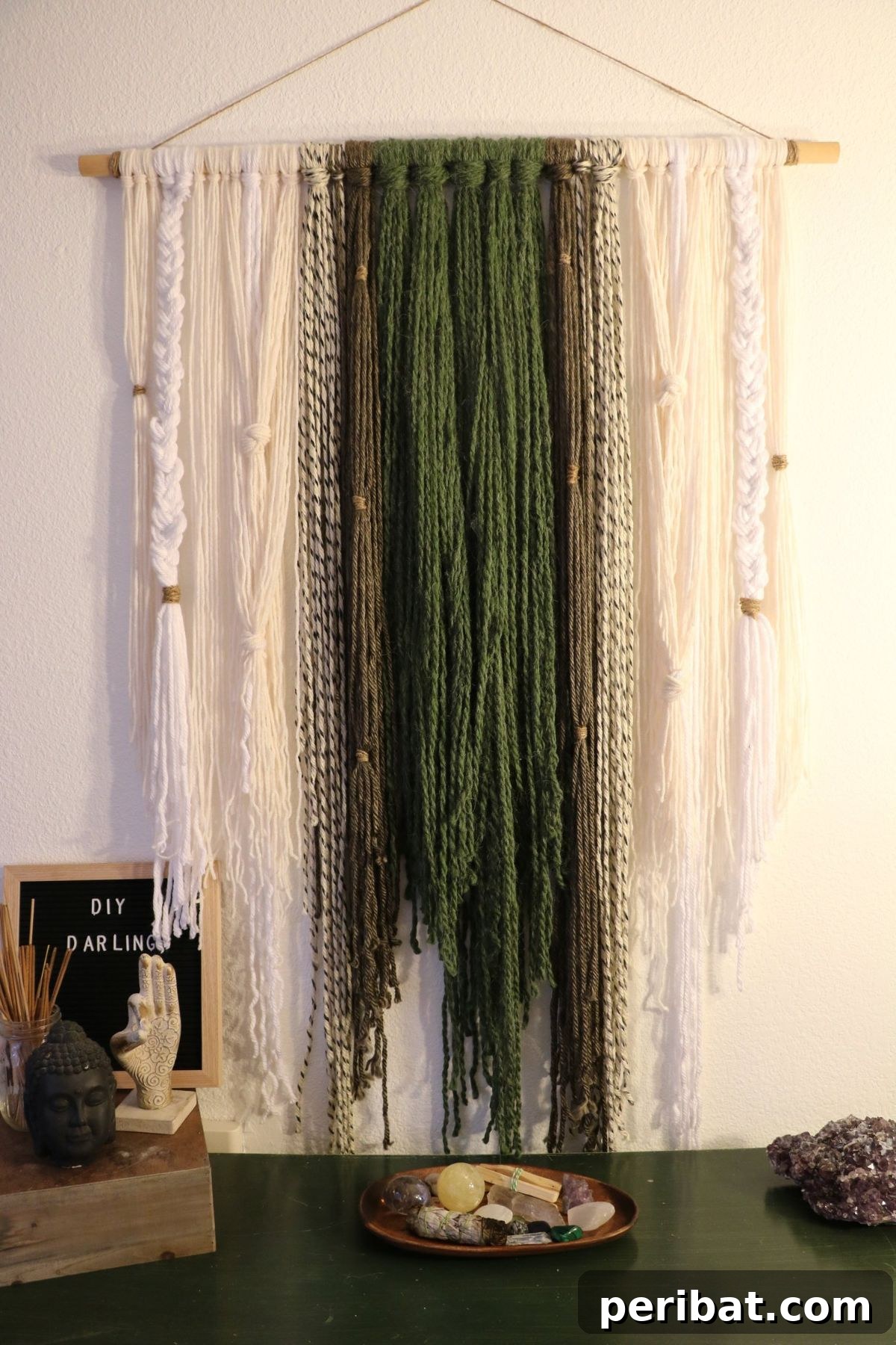 Vibrant Boho Yarn Wall Hanging for Texture and Warmth