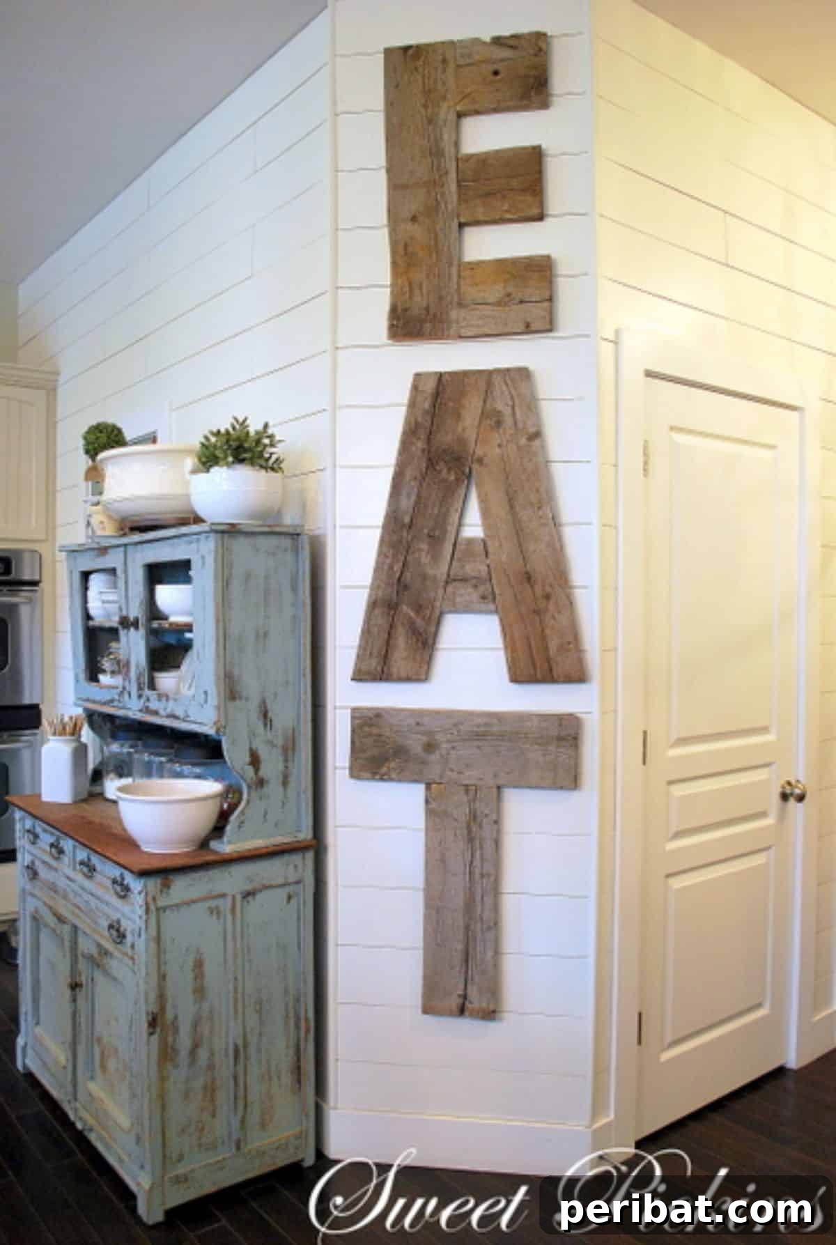 Statement Oversized Letters Crafted from Reclaimed Lumber