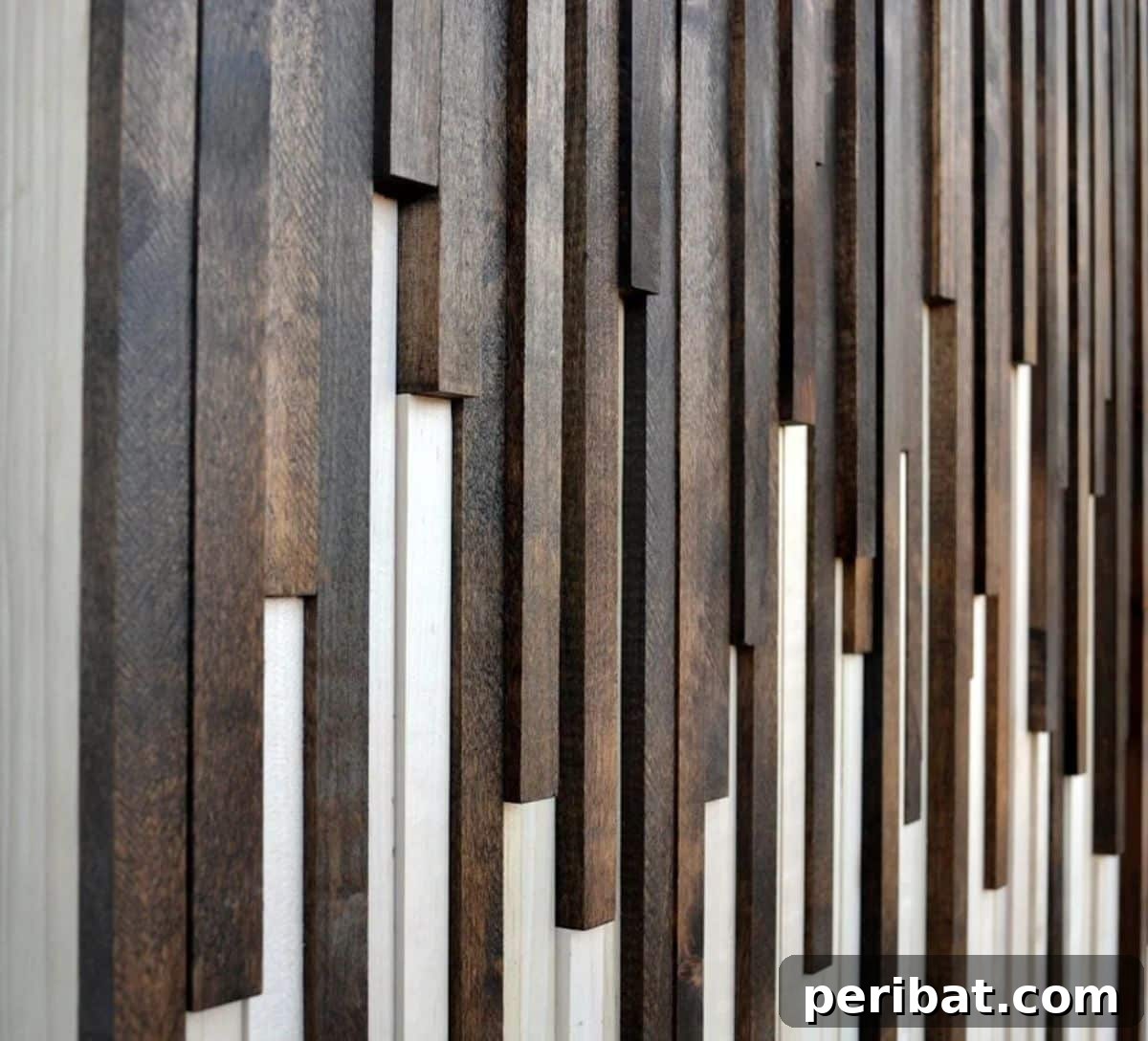 Modern Large Wood Wall Art from Recycled Scraps