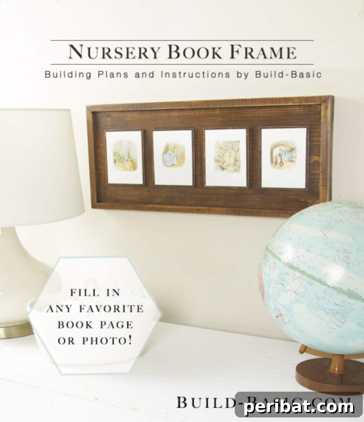 Emotionally Resonant Rustic Nursery Book Frame for Storybook Pages