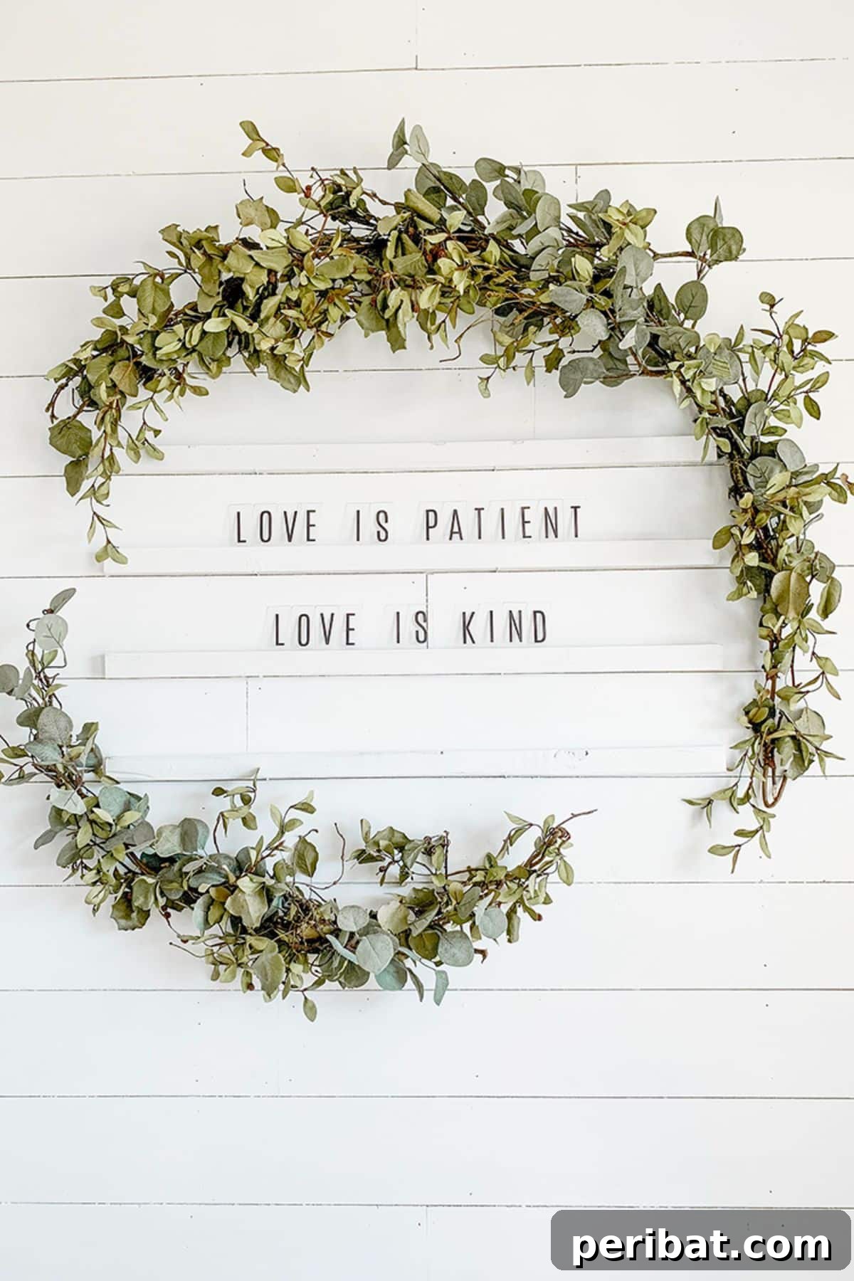 Minimalist DIY Giant Letter Board Wall Holiday Wreath