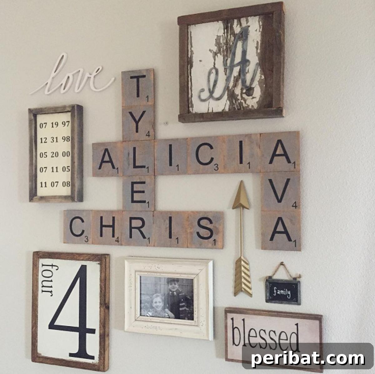 Engaging Family Wood Scrabble Wall Art for Personalized Decor