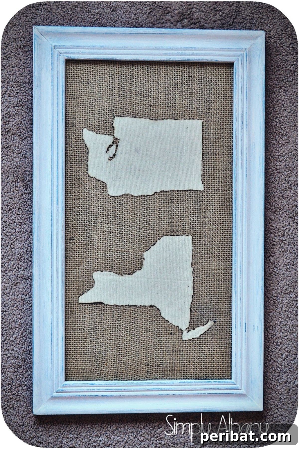 Charming DIY Fabric Map Art for Personalized Travel Memories