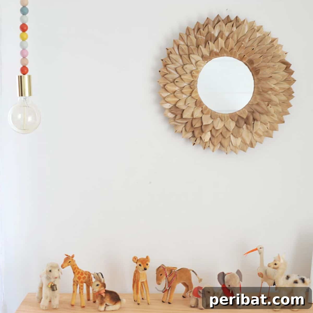 Charming DIY Wooden Bead Pendant Light for Nursery
