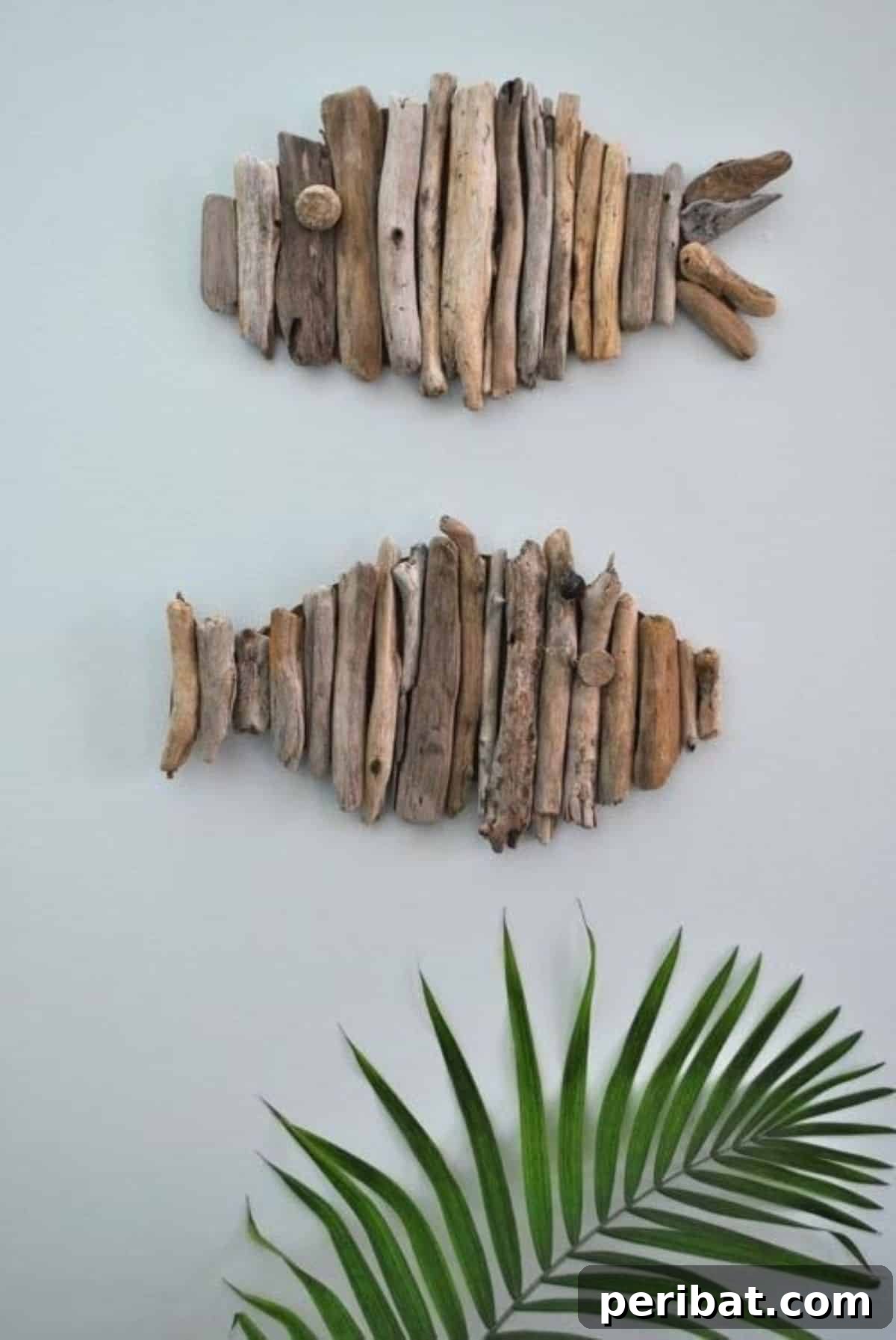 Beachy Driftwood Fish Twig Ornament for Coastal Charm