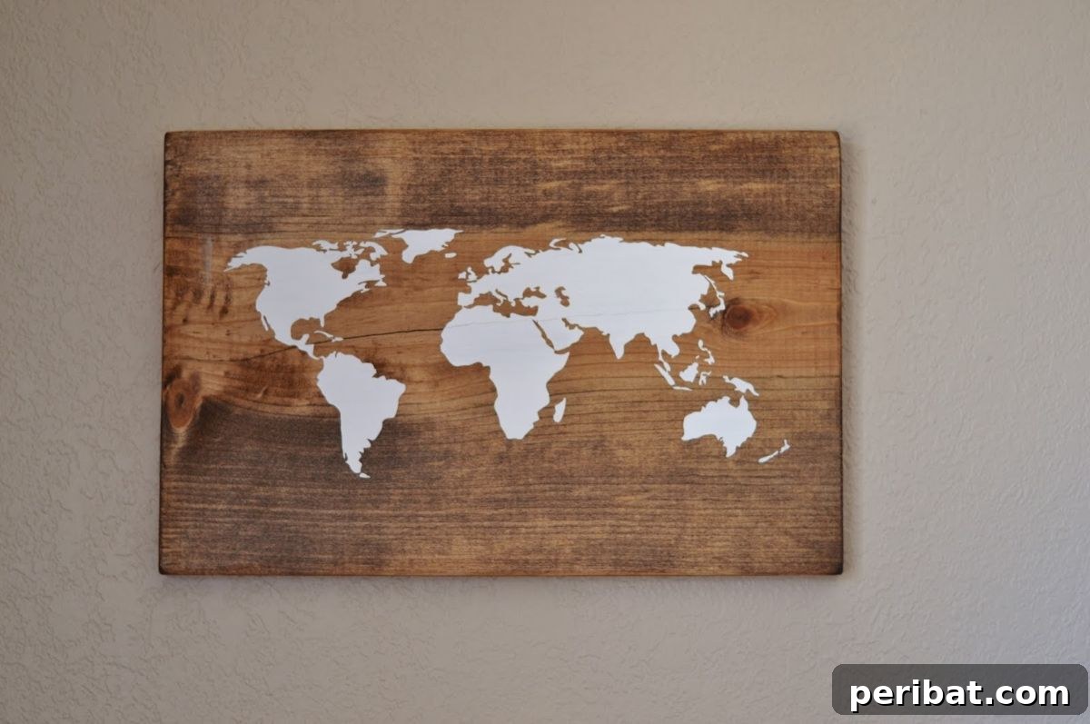 Educational and Aesthetically Pleasing DIY World Map Wall Art