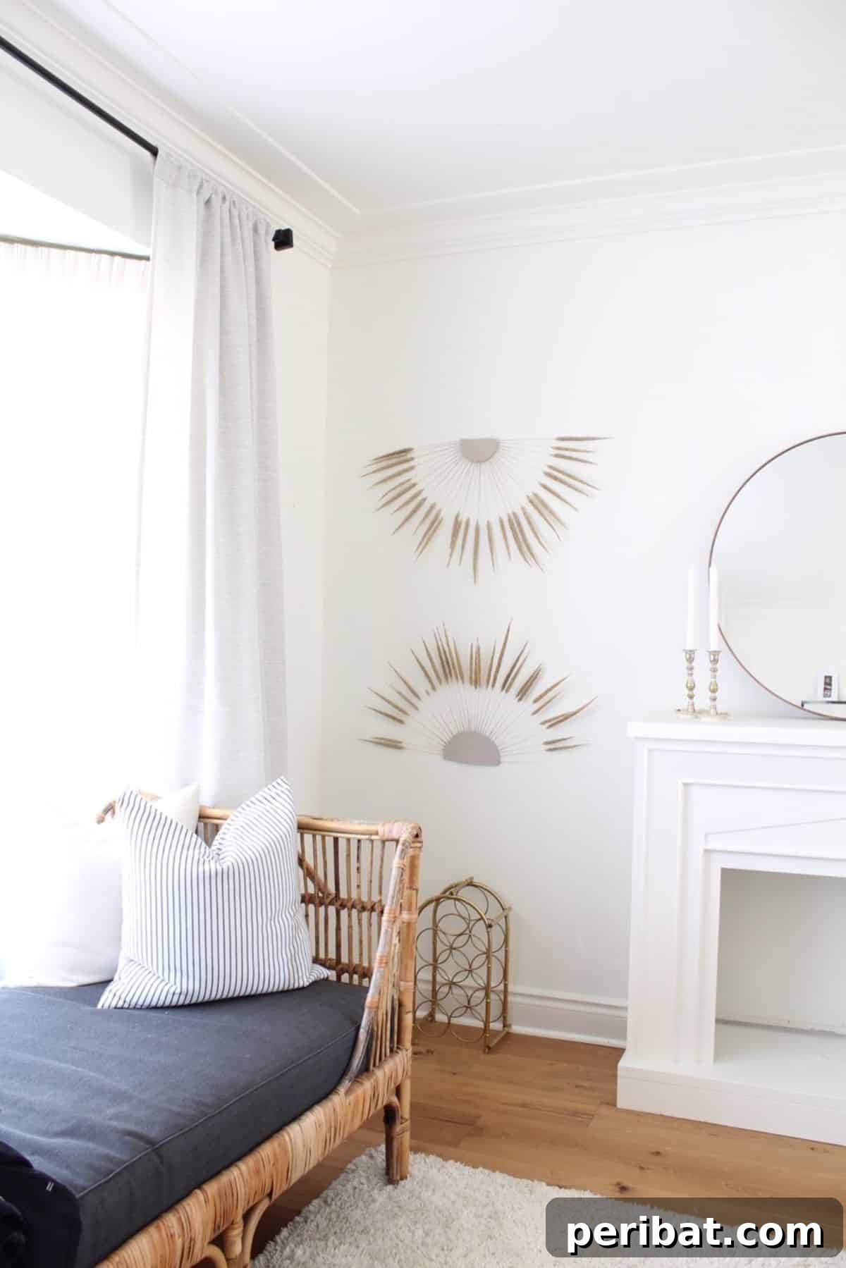 Tranquil DIY Boho Wall Decor with Dried Grass and Natural Elements