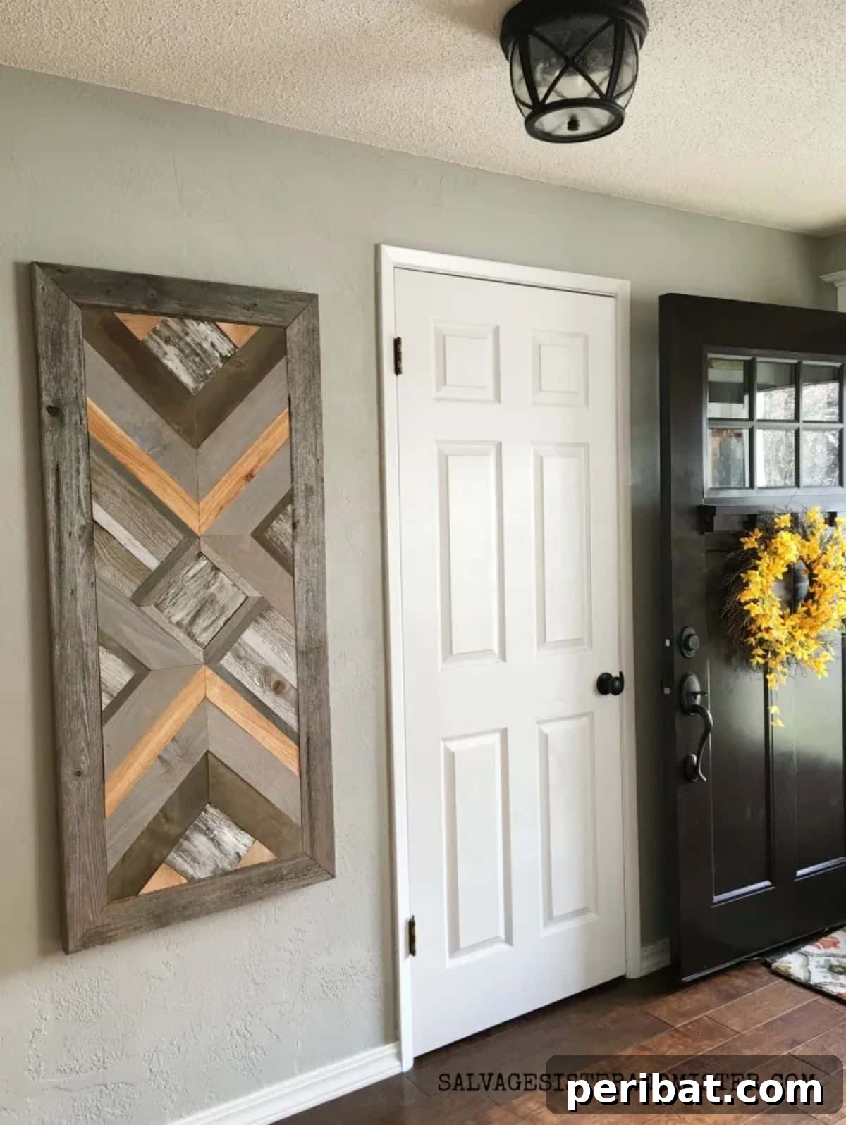 Sentimental DIY Wood Quilt Wall Art from Recycled Scraps
