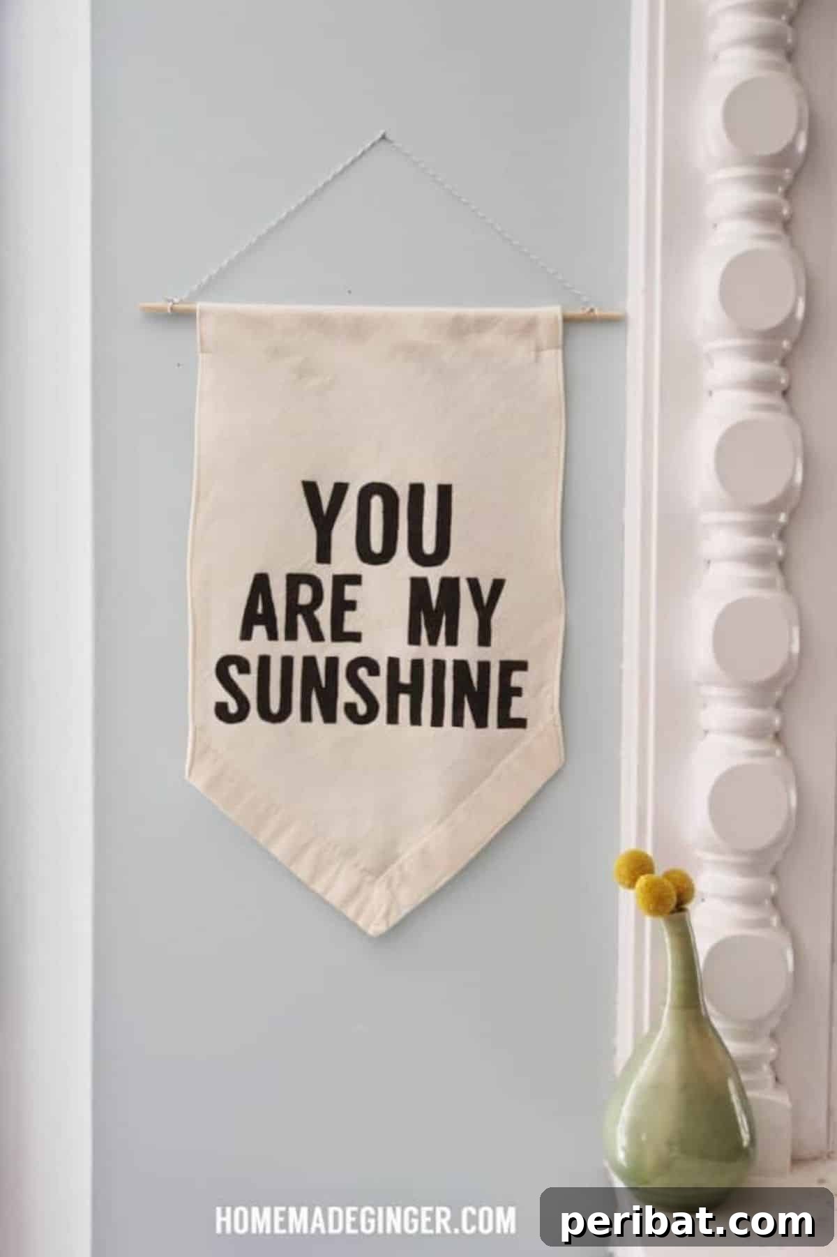 Elegant Hanging Banner with Inspirational Quote for Daily Uplift