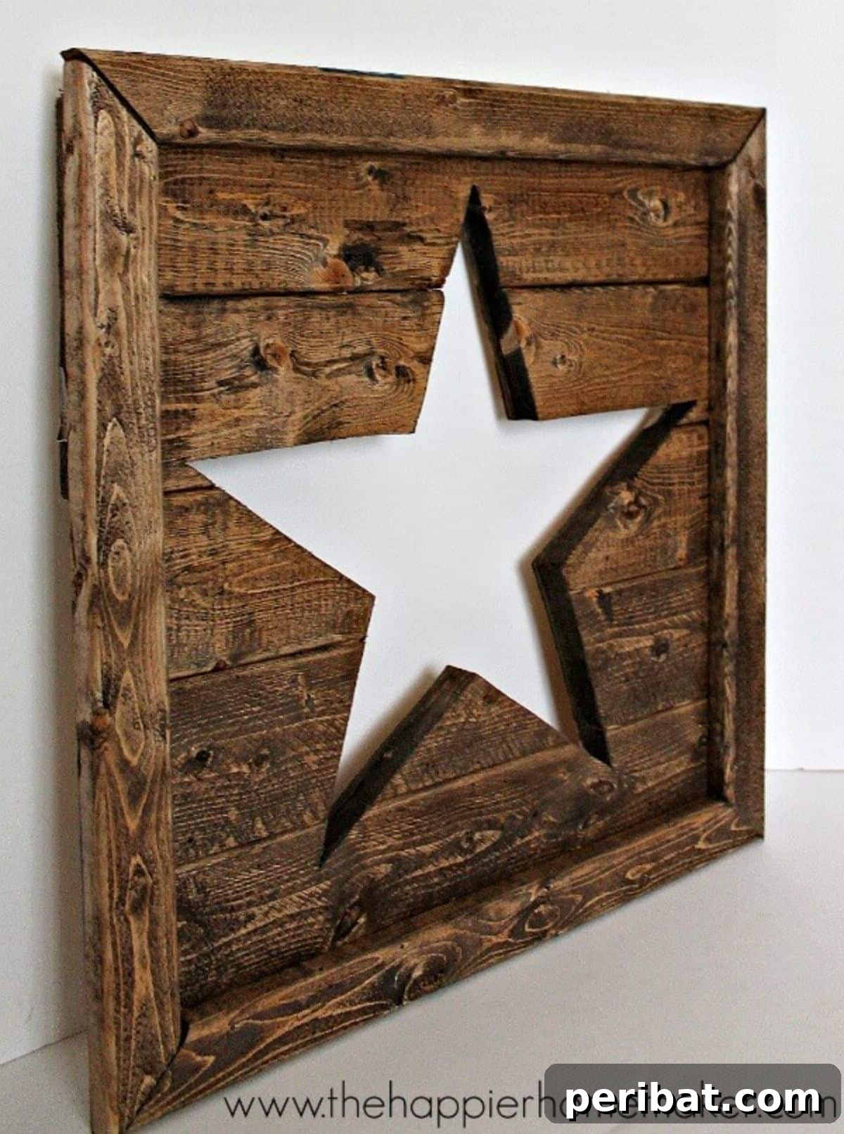 DIY Pottery Barn Inspired Cut Out Wooden Star Art