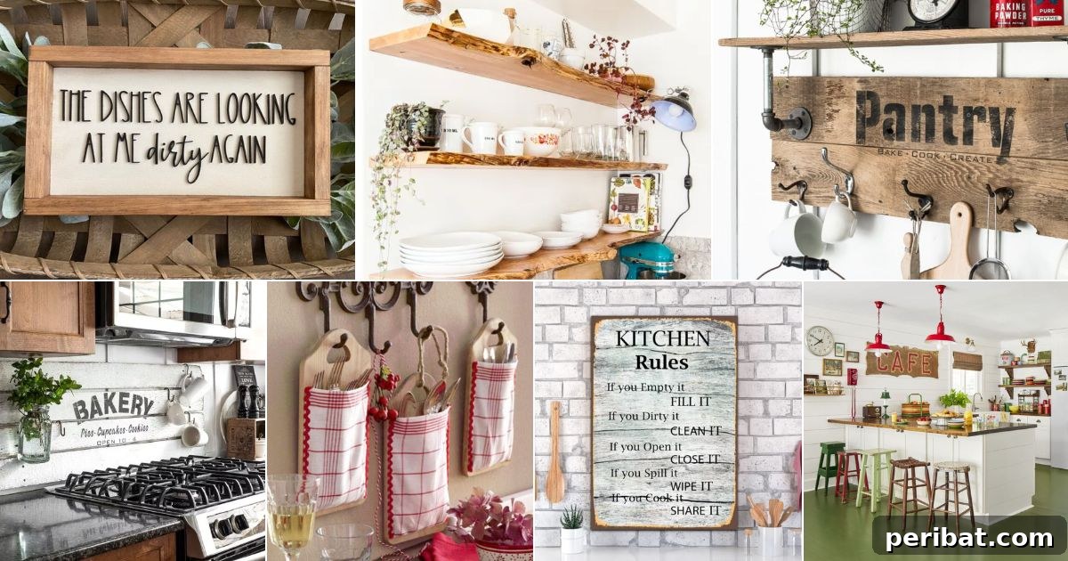 Charming Rustic Kitchens: DIY Decor and Craft Projects 2 129 Rustic Kitchen Ideas and Crafts facebook image.
