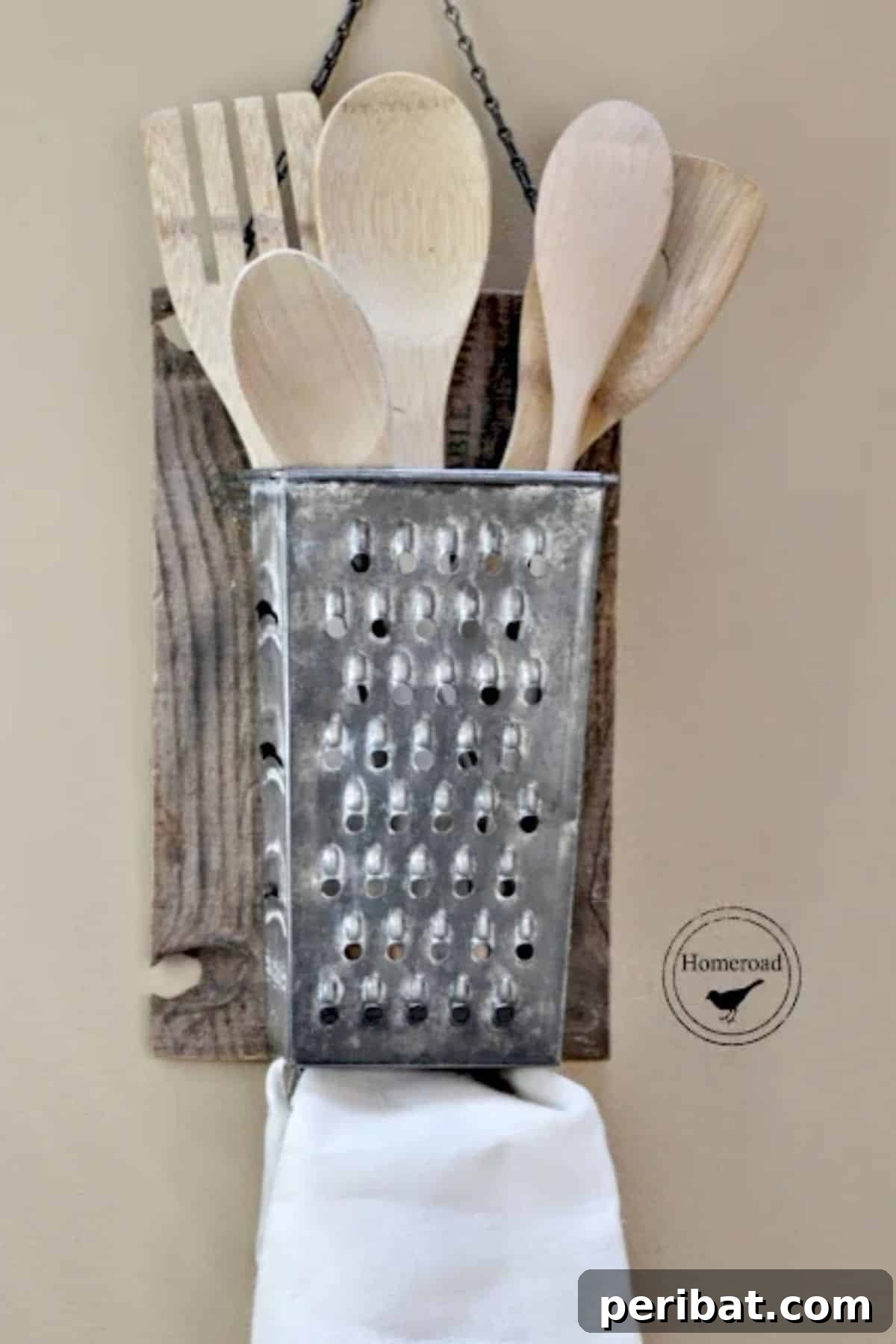 Charming Rustic Kitchens: DIY Decor and Craft Projects 109 Vintage Cheese Grater Organizer