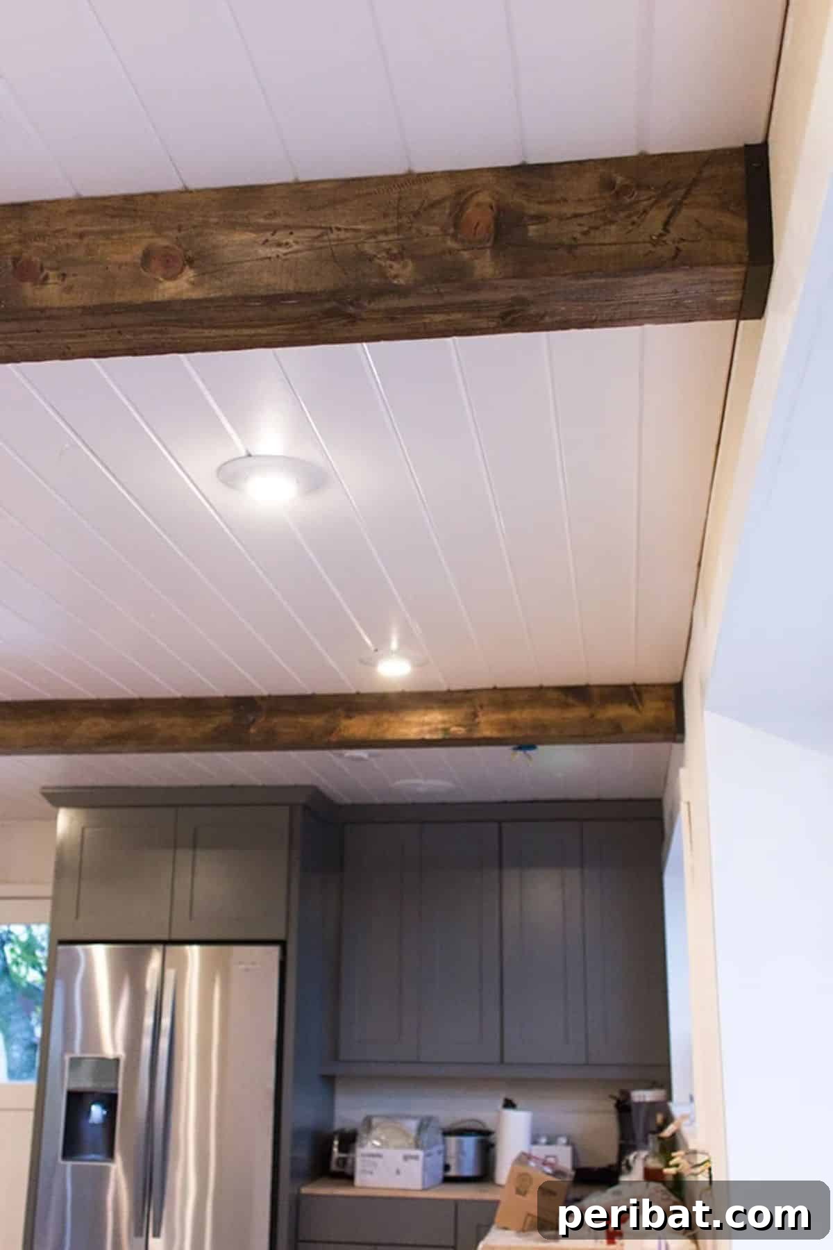 Charming Rustic Kitchens: DIY Decor and Craft Projects 125 DIY Faux Wood Beam Ceiling