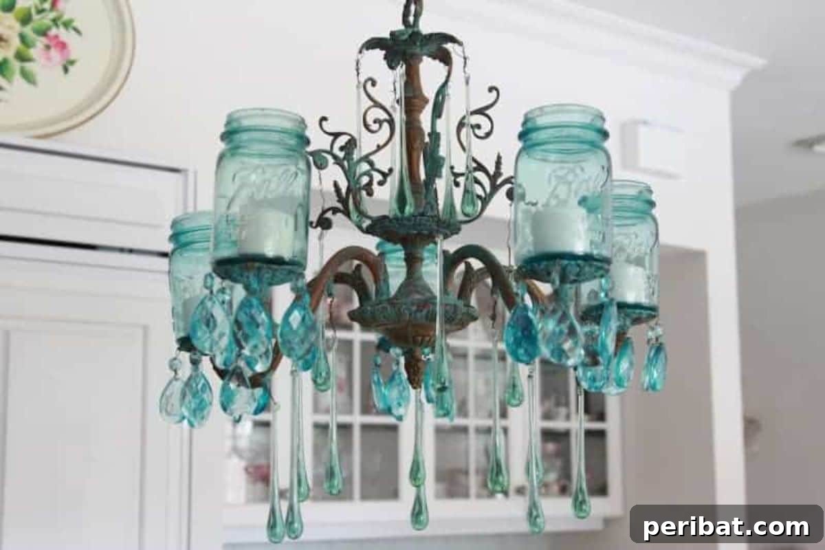 Charming Rustic Kitchens: DIY Decor and Craft Projects 129 Mason Jar Chandelier Projects