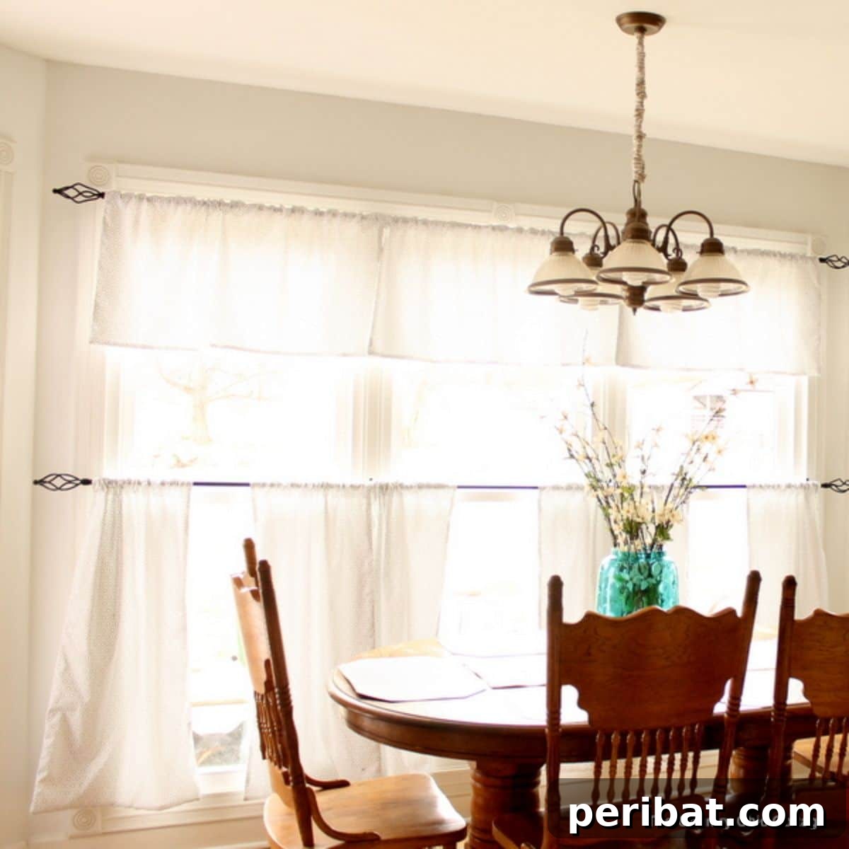 Charming Rustic Kitchens: DIY Decor and Craft Projects 19 Café Style Curtains