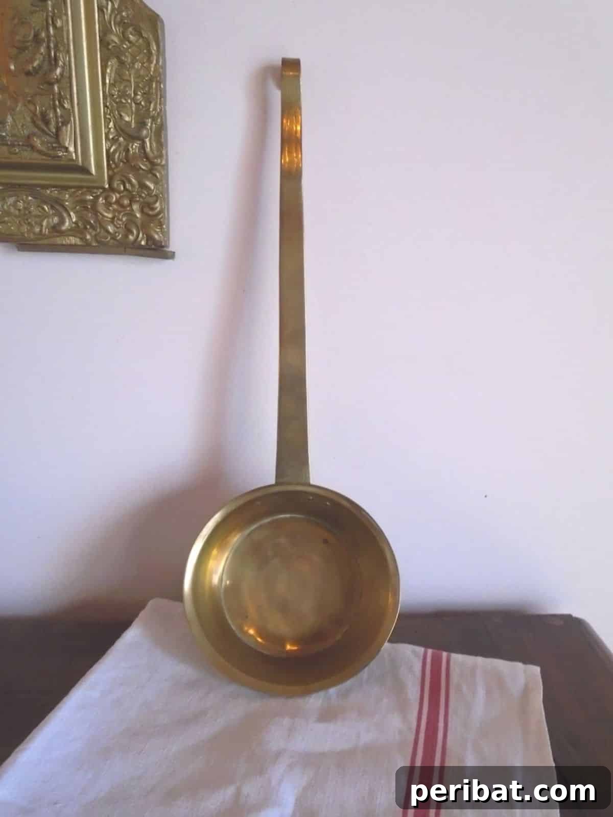 Charming Rustic Kitchens: DIY Decor and Craft Projects 31 Brass Milk Ladle Vintage Kitchen Utensil