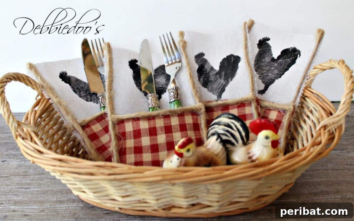 Charming Rustic Kitchens: DIY Decor and Craft Projects 6 Utensil Holders Out of Painters Tarps
