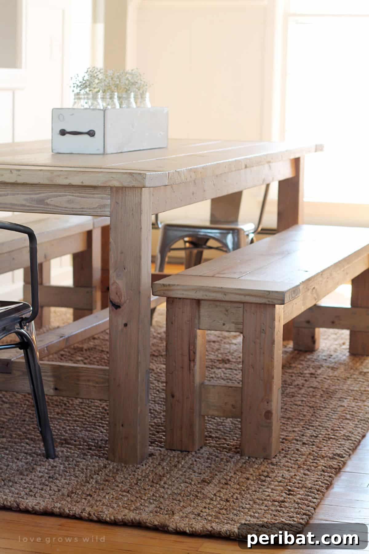 Charming Rustic Kitchens: DIY Decor and Craft Projects 52 DIY Farmhouse Bench