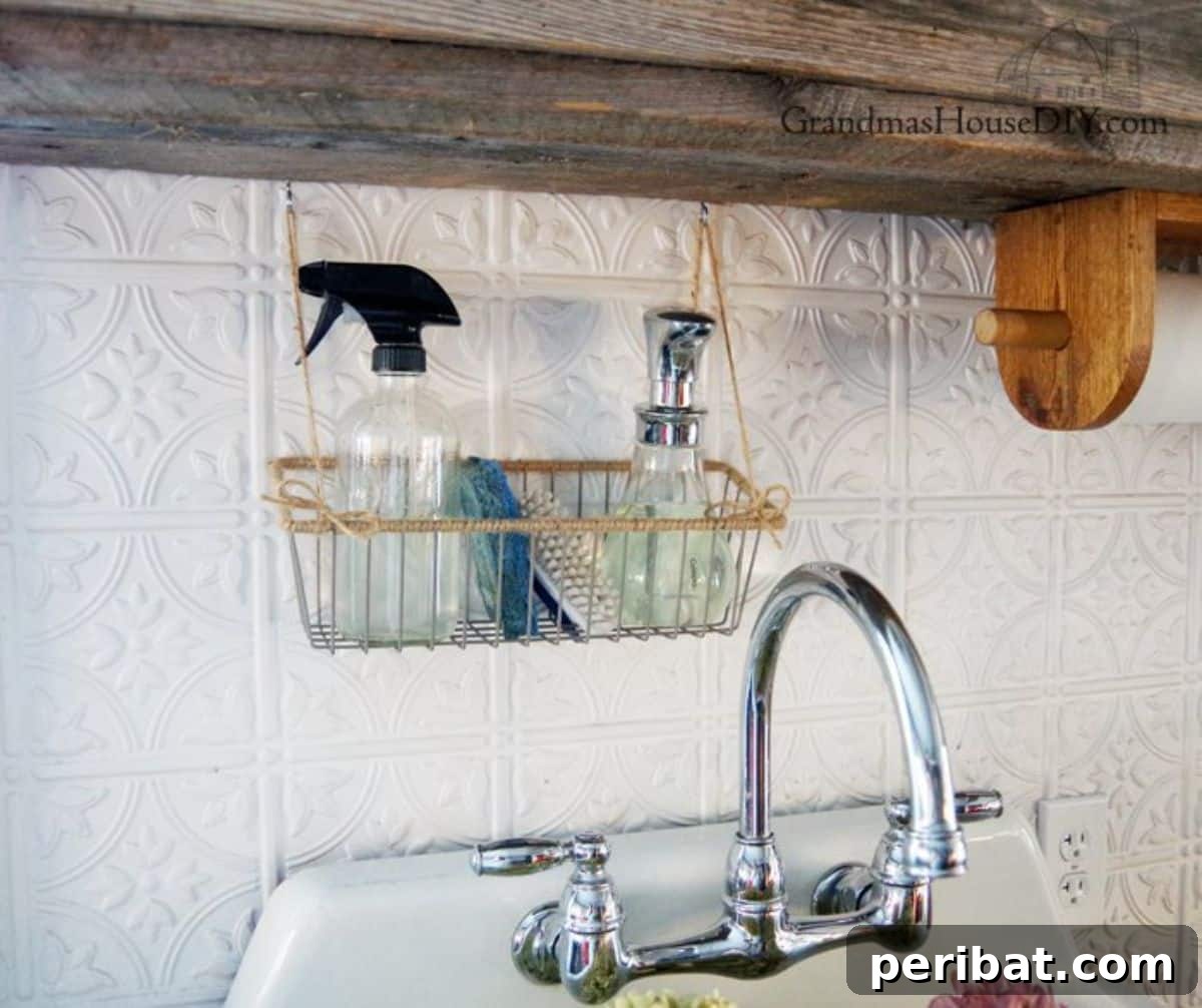 Charming Rustic Kitchens: DIY Decor and Craft Projects 70 Kitchen Hanging Basket