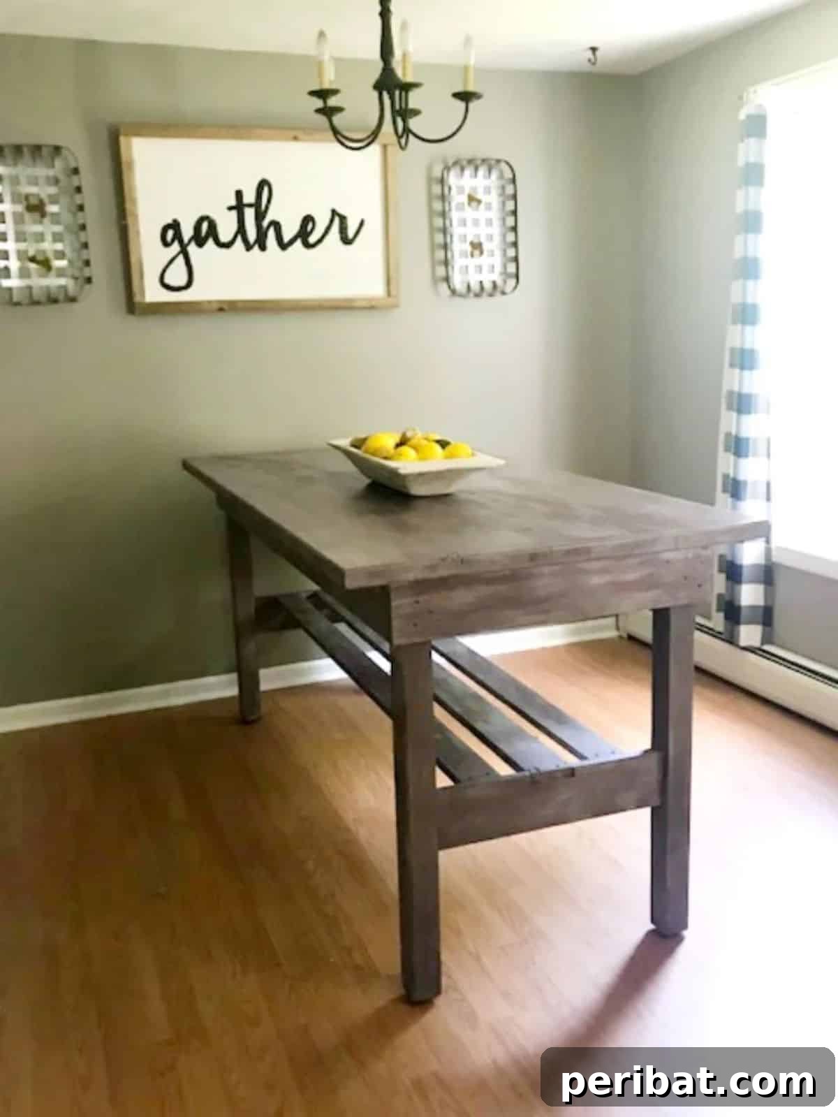 Charming Rustic Kitchens: DIY Decor and Craft Projects 74 Antique Butcher Block Island Farmhouse Table