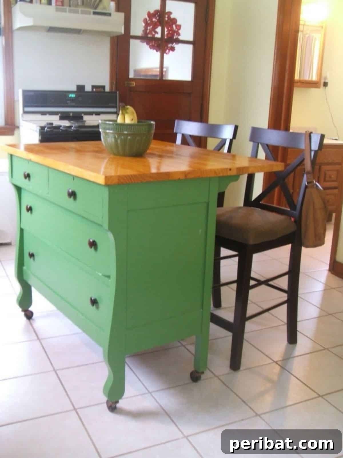 Charming Rustic Kitchens: DIY Decor and Craft Projects 75 A Perfect DIY Dresser Kitchen Island
