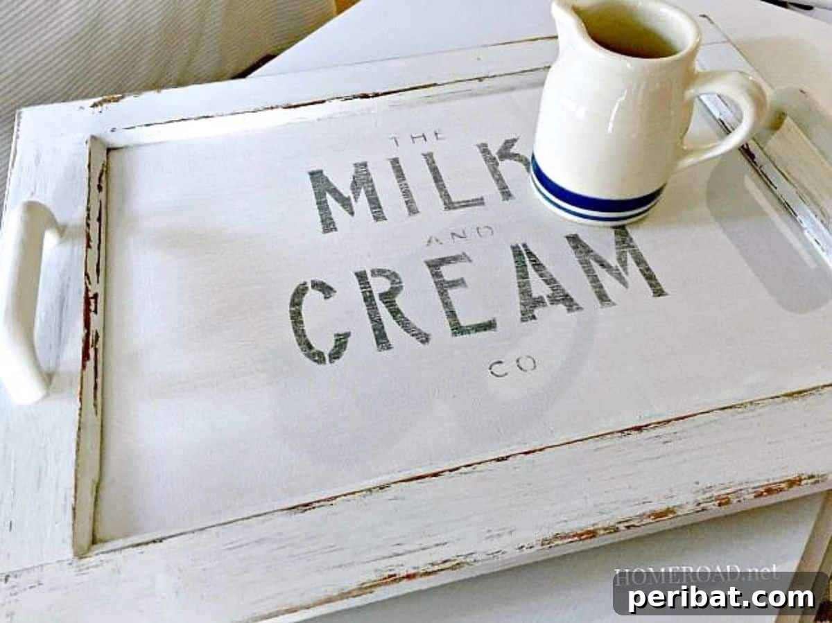 Charming Rustic Kitchens: DIY Decor and Craft Projects 82 Vintage Cabinet Door Serving Tray