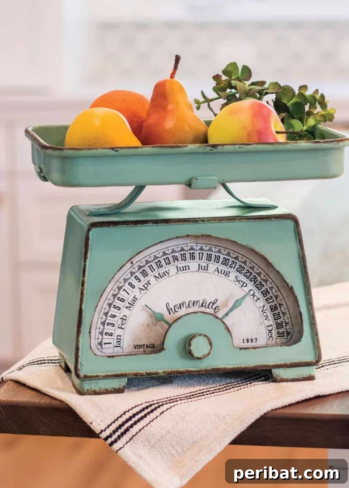 Charming Rustic Kitchens: DIY Decor and Craft Projects 83 Retro Kitchen Scale with Dates