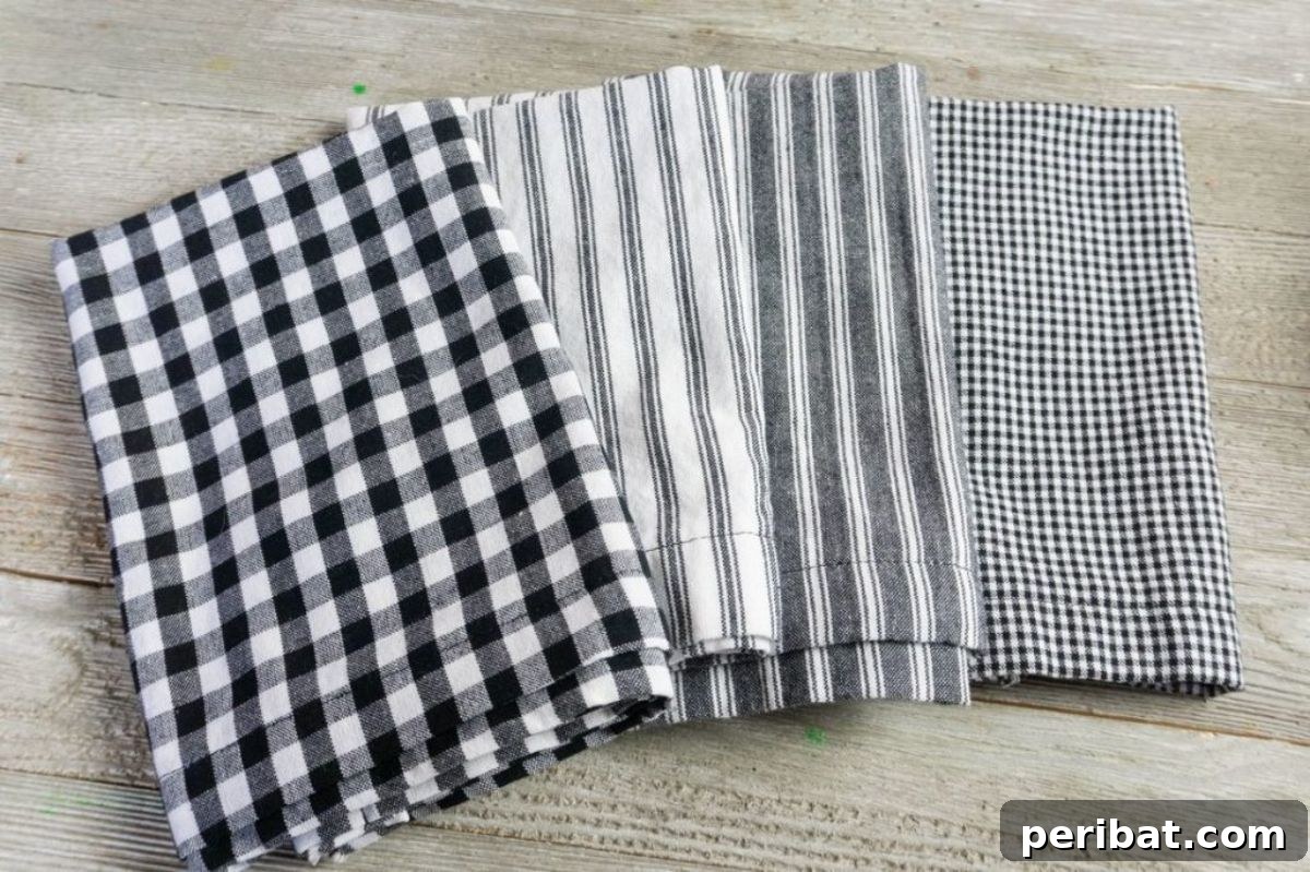 Charming Rustic Kitchens: DIY Decor and Craft Projects 98 Rustic Sew Cloth Napkins